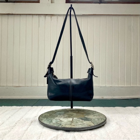 Coach Handbags - Coach Vintage Y2K Soft Legacy Demi Hobo Bag Black Leather 9564